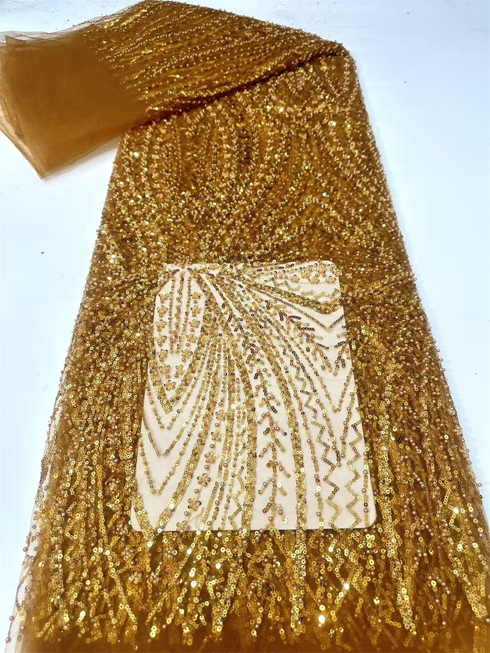 African Sequins Beaded Lace Fa – обзор и цена Glitter Tablecloth
