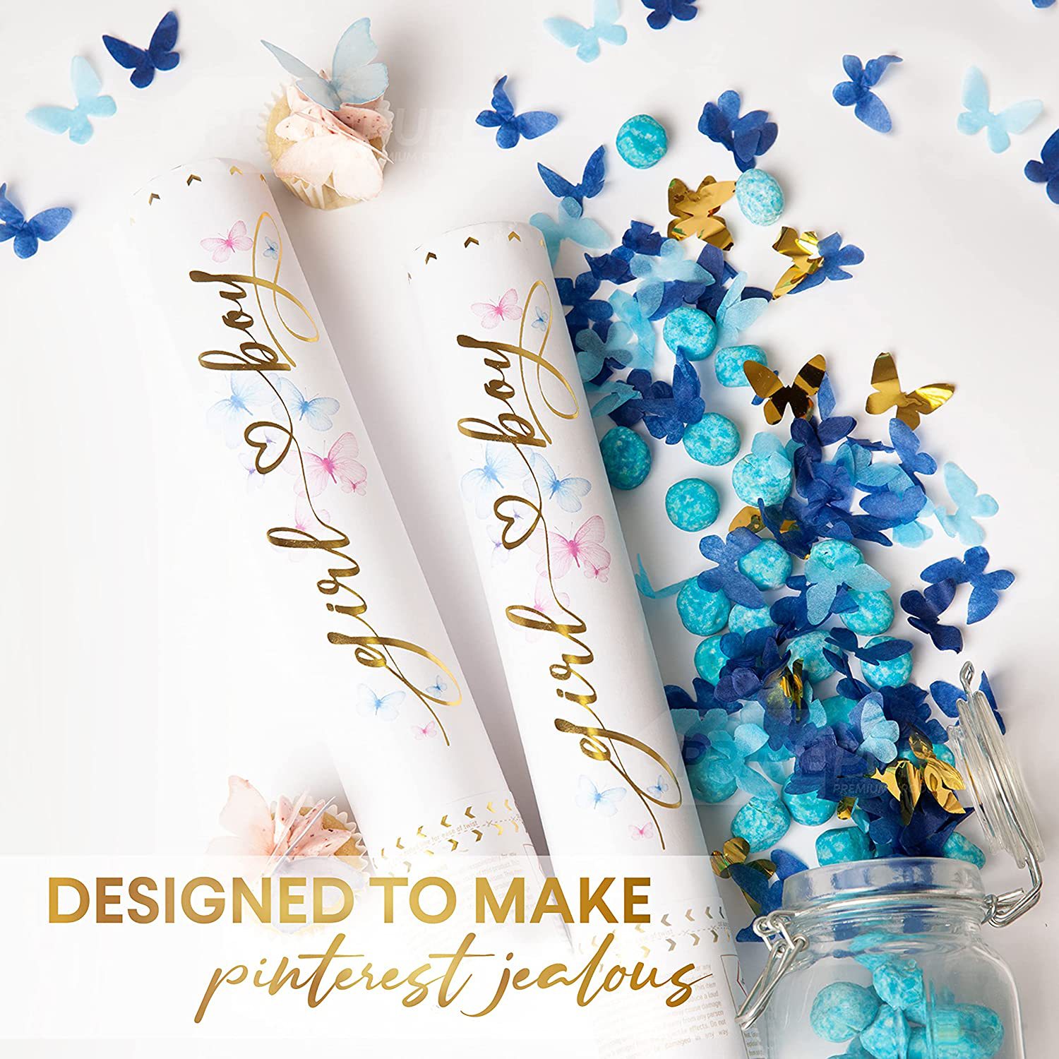 Gender reveal party confetti c – обзор и цена Confetti Cannon Tube