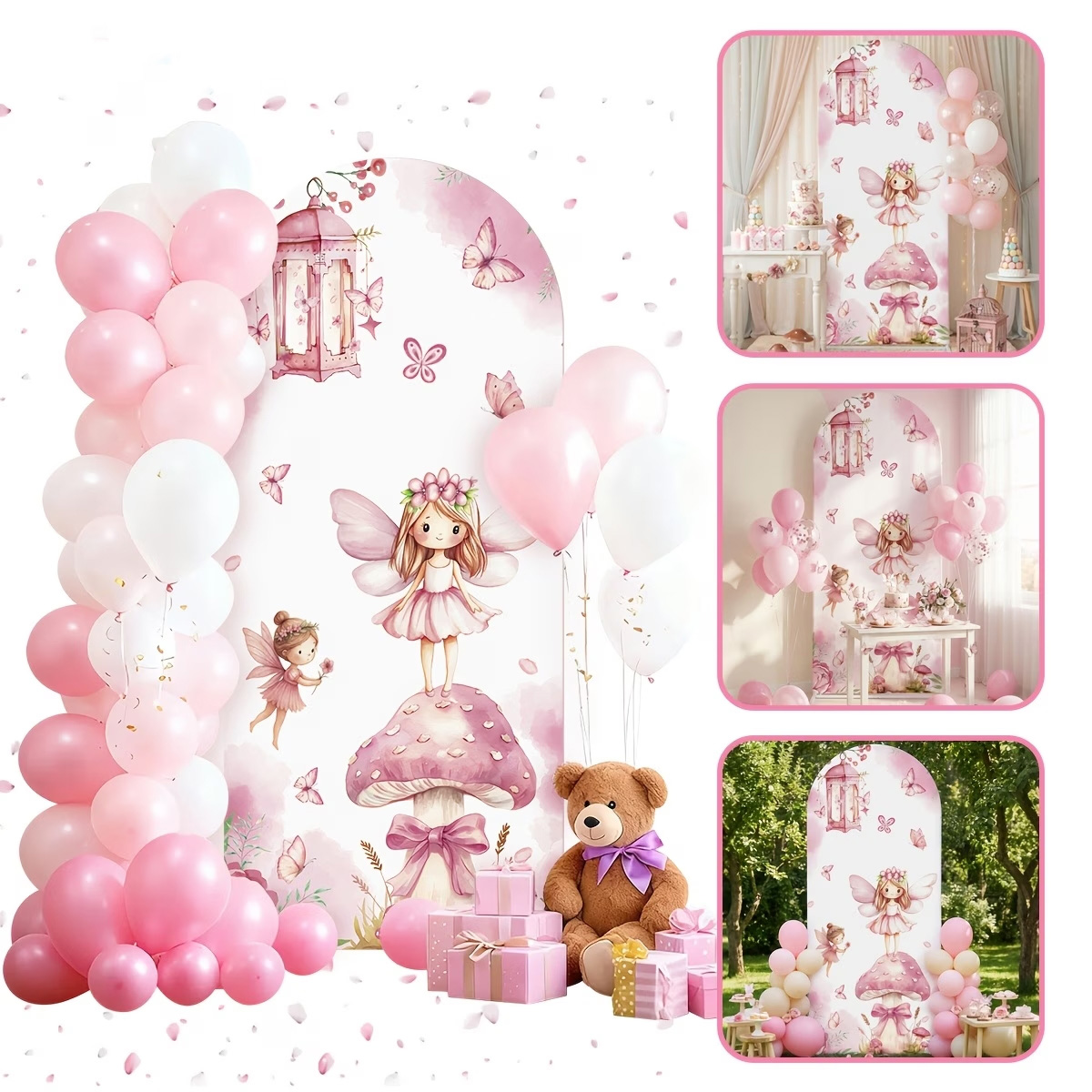 Fairy And Mushroom Background  – обзор и цена Dessert Table Backdrop