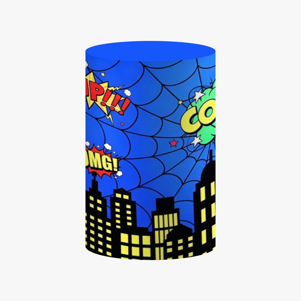 Comic Superhero Cylinder Cover – обзор и цена Dessert Table Backdrop