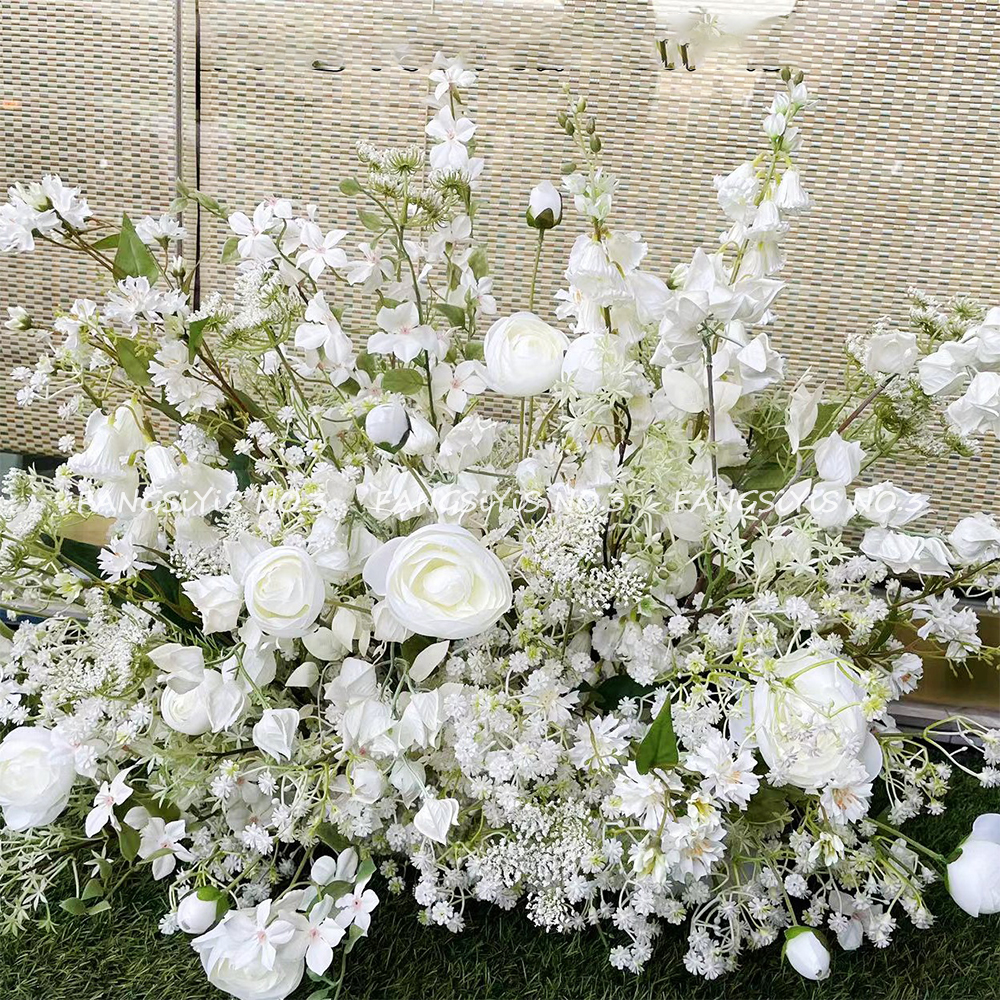 100/50CM Artificial White Rose – обзор и цена Flower Wall Panel