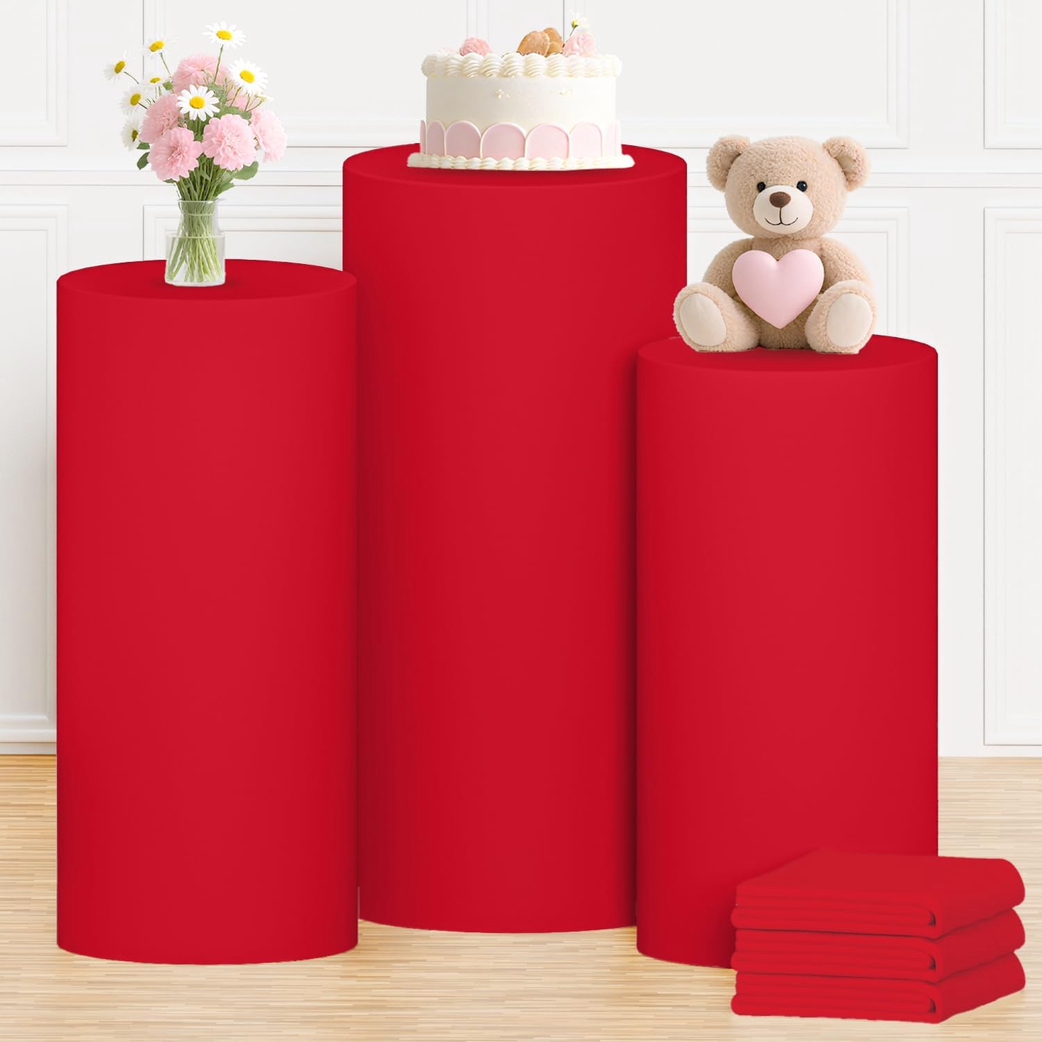 Yeele Red Cylinder Stand Cover – обзор и цена Dessert Table Backdrop