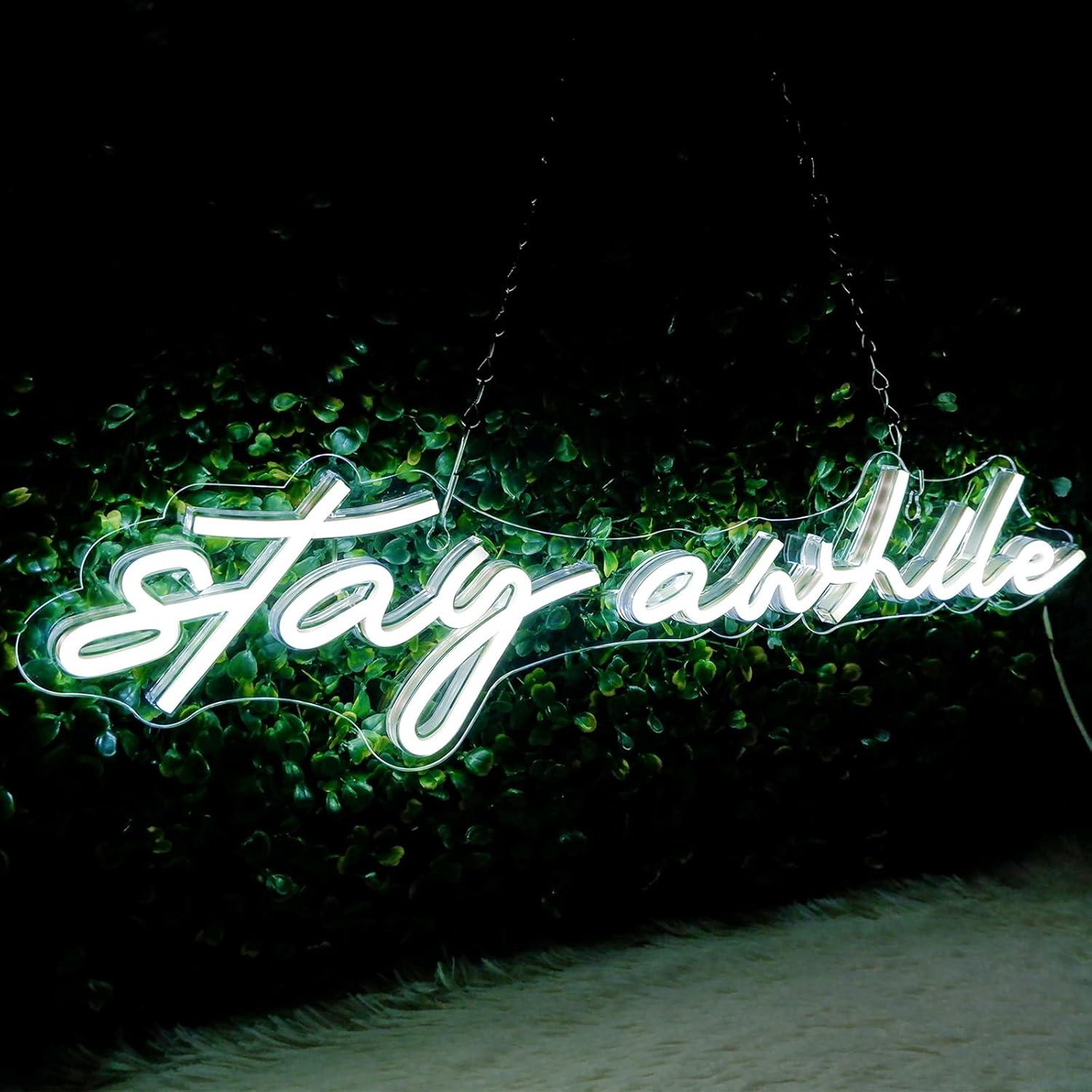 Stay Awhile Neon Signs USB Dim – обзор и цена Neon Sign Party