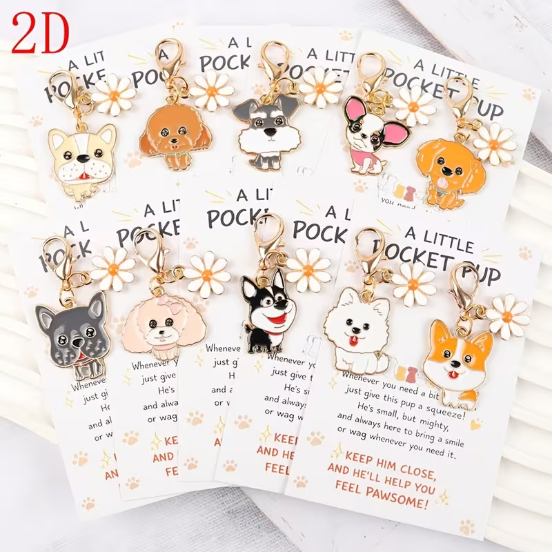 10 Cute Cartoon Puppy Keychain – обзор и цена Event Supplies
