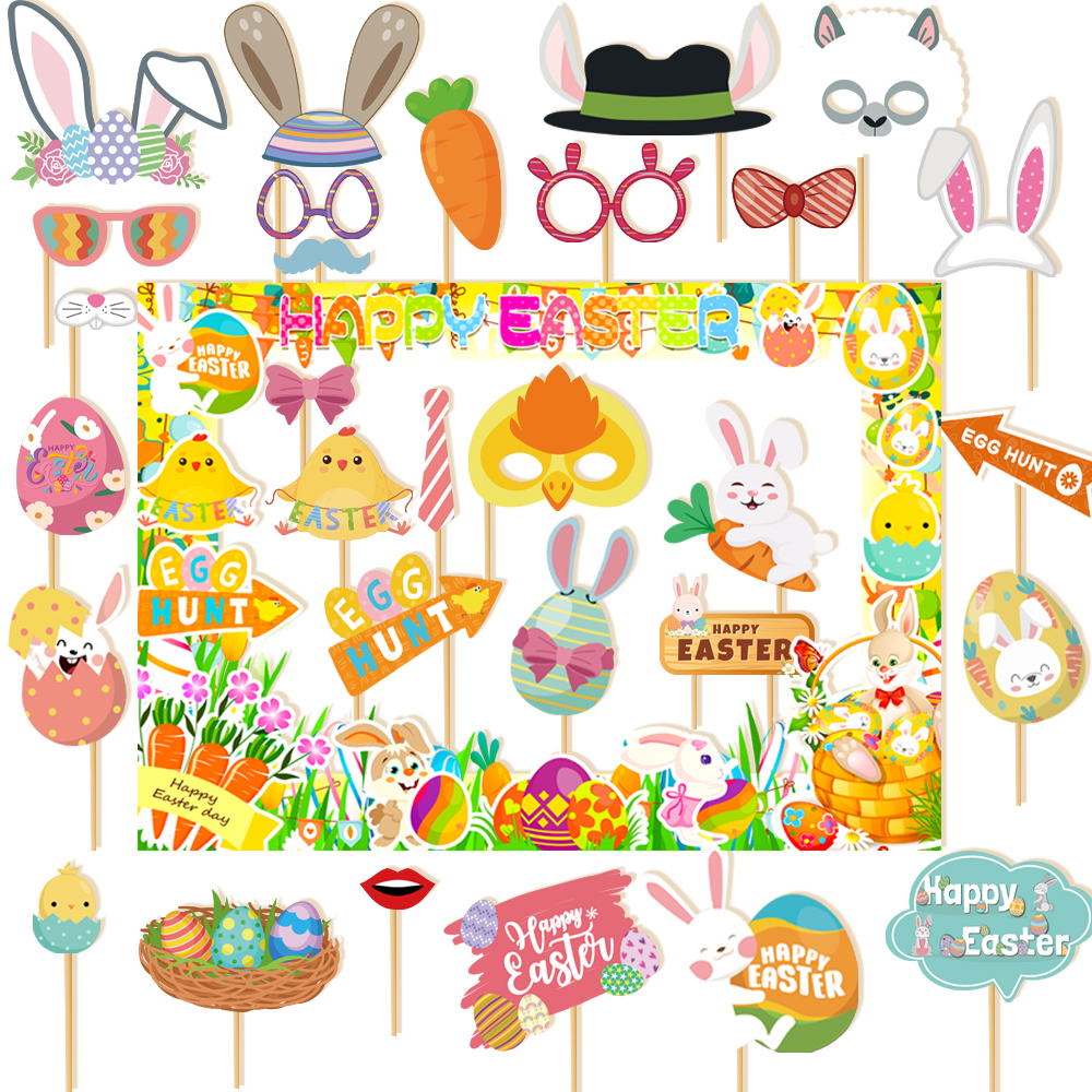 1set Easter Paper Photo Booth  – обзор и цена Photo Booth Frame