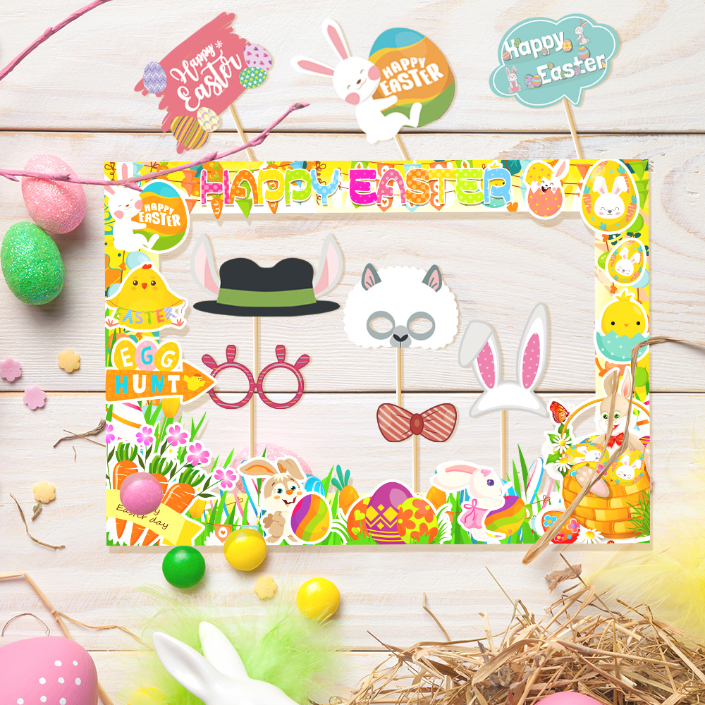 1set Easter Paper Photo Booth  – обзор и цена Photo Booth Frame