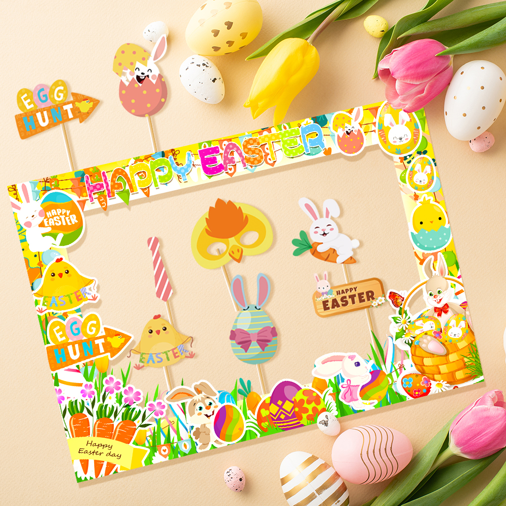 1set Easter Paper Photo Booth  – обзор и цена Photo Booth Frame