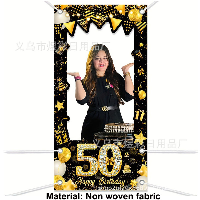 50th Birthday Decoration Black – обзор и цена Party Banner Gold