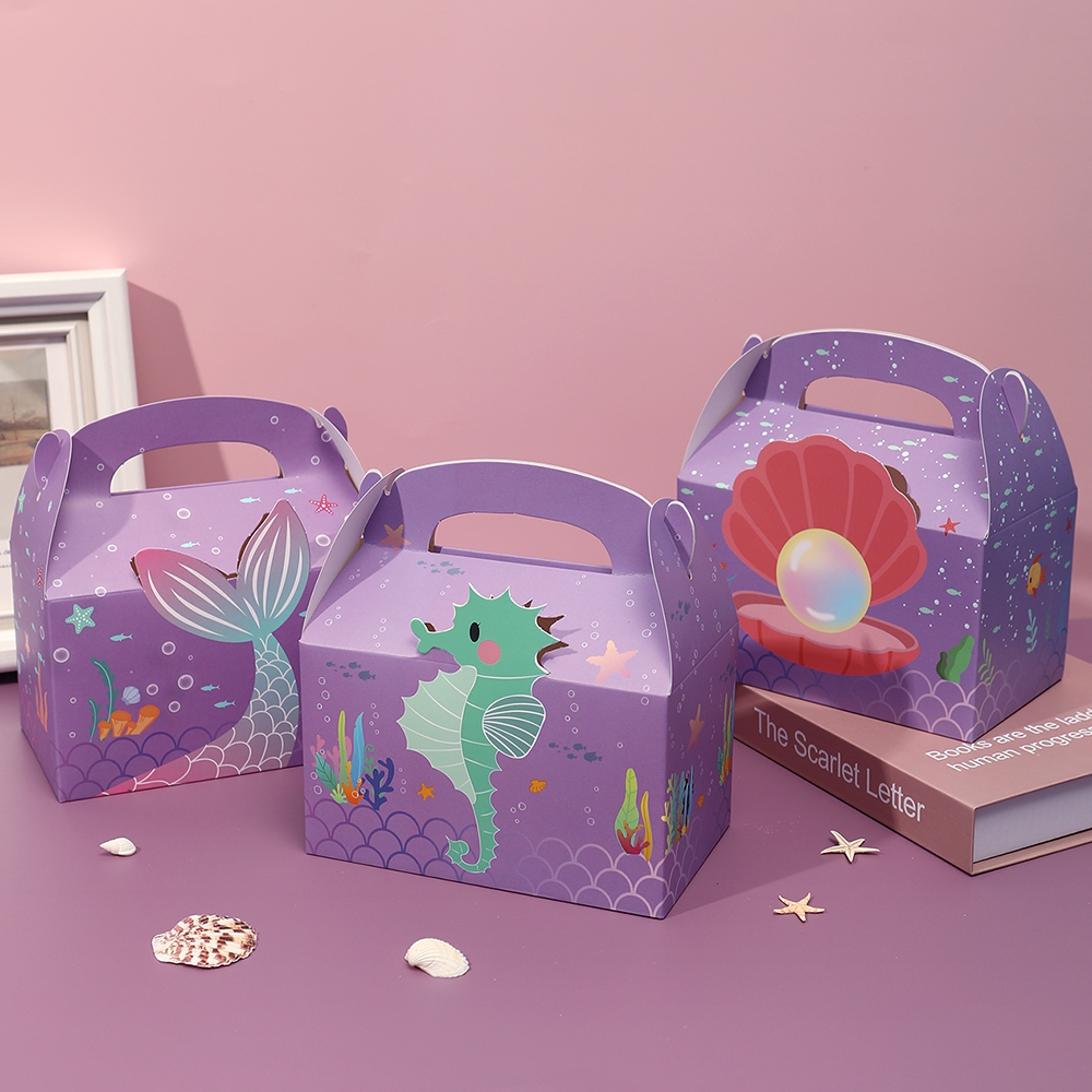 6pcs Mermaid Gift Paper Bags O – обзор и цена Event Party Box