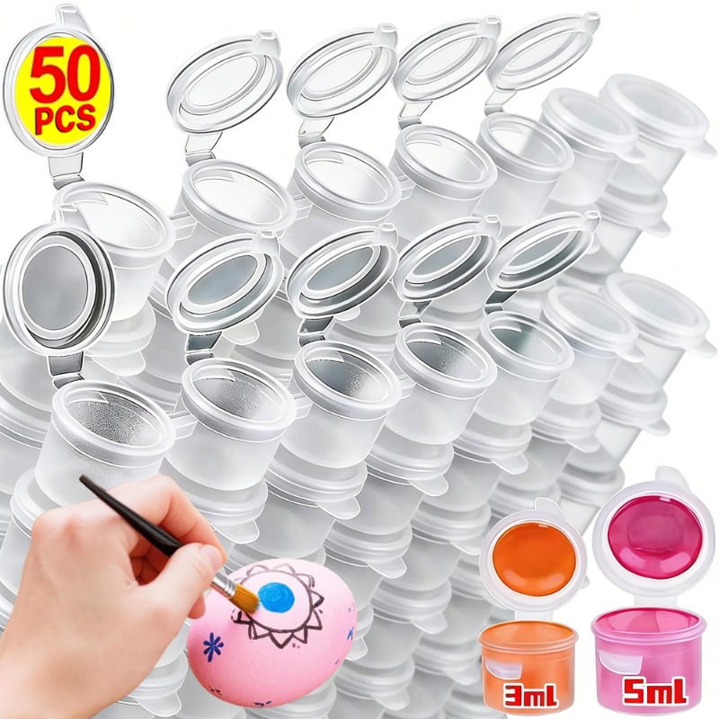 10/30/50PCS Empty Paint Pots M – обзор и цена Plastic Cup 50Pcs