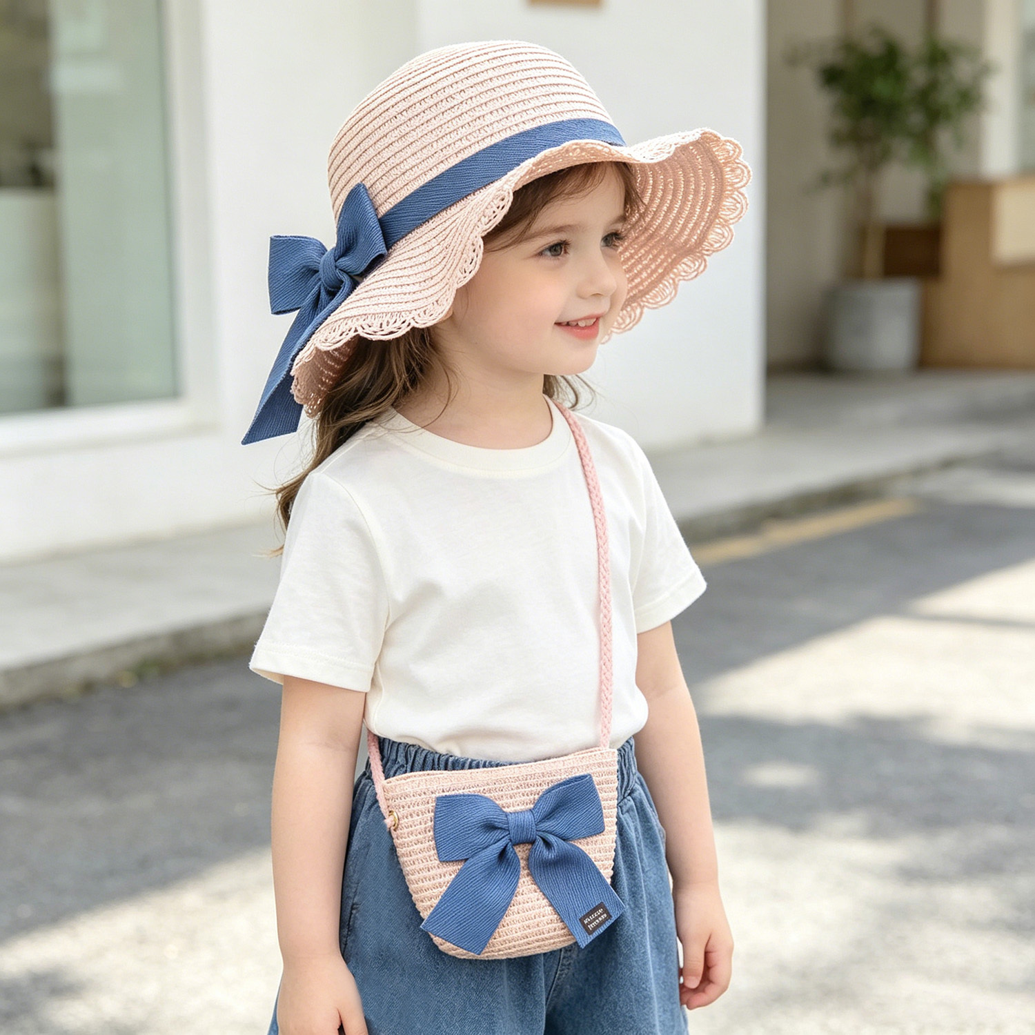 Girls 2pcs Straw Hat Solid Col – обзор и цена Paper Straw Color