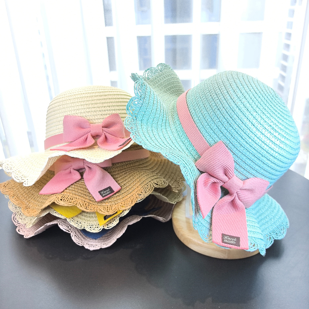 Girls 2pcs Straw Hat Solid Col – обзор и цена Paper Straw Color