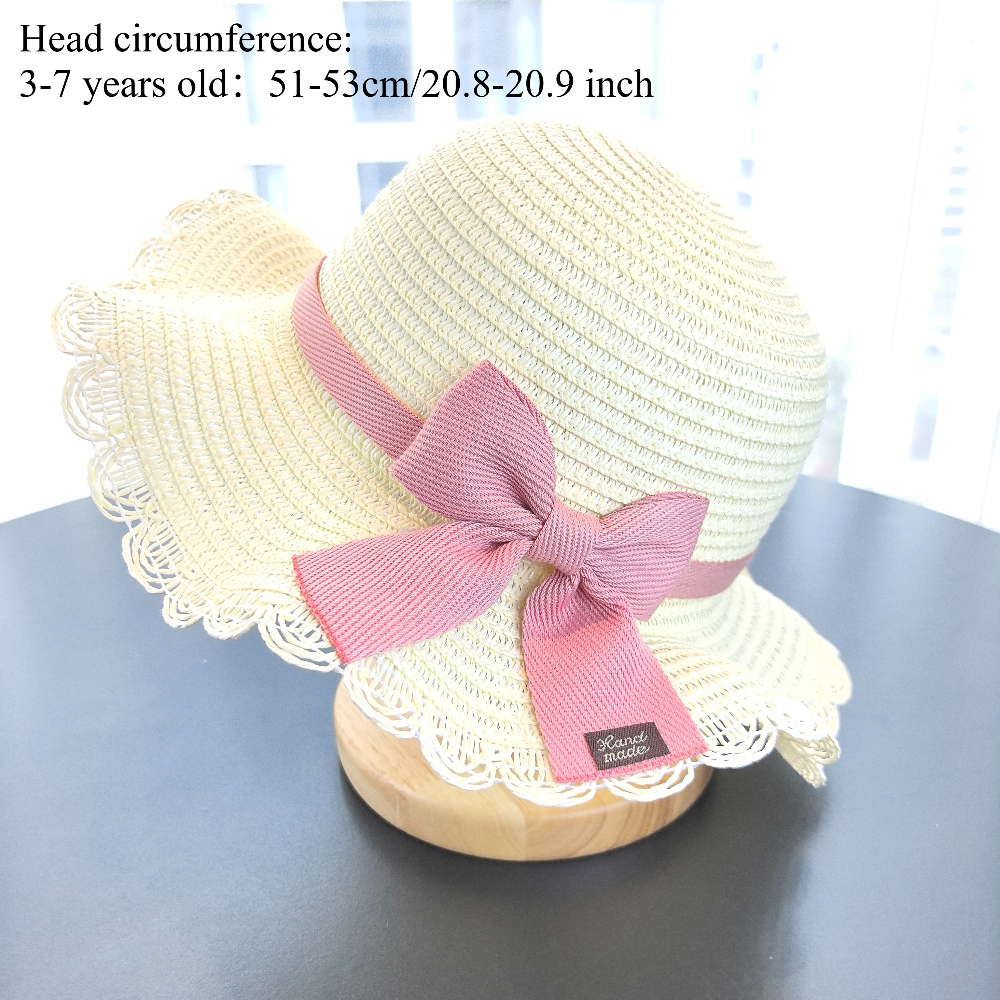 Girls 2pcs Straw Hat Solid Col – обзор и цена Paper Straw Color