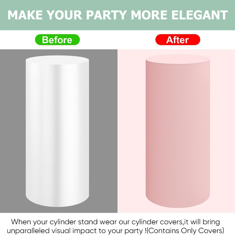 White Wedding Party Cylinder S – обзор и цена Dessert Table Backdrop