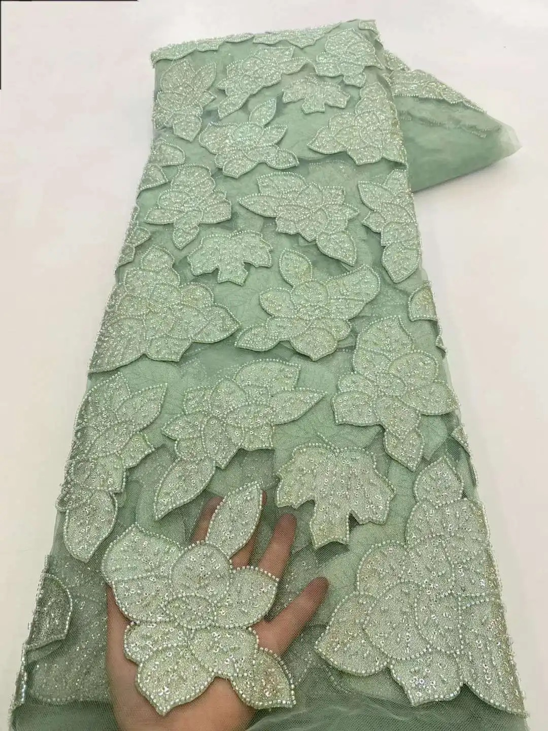 African Beaded Lace Tulle Fabr – обзор и цена Glitter Tablecloth