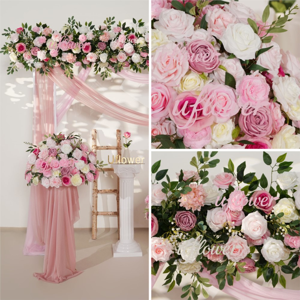 Uflower Pink Rose Greenery Han – обзор и цена Flower Wall Panel