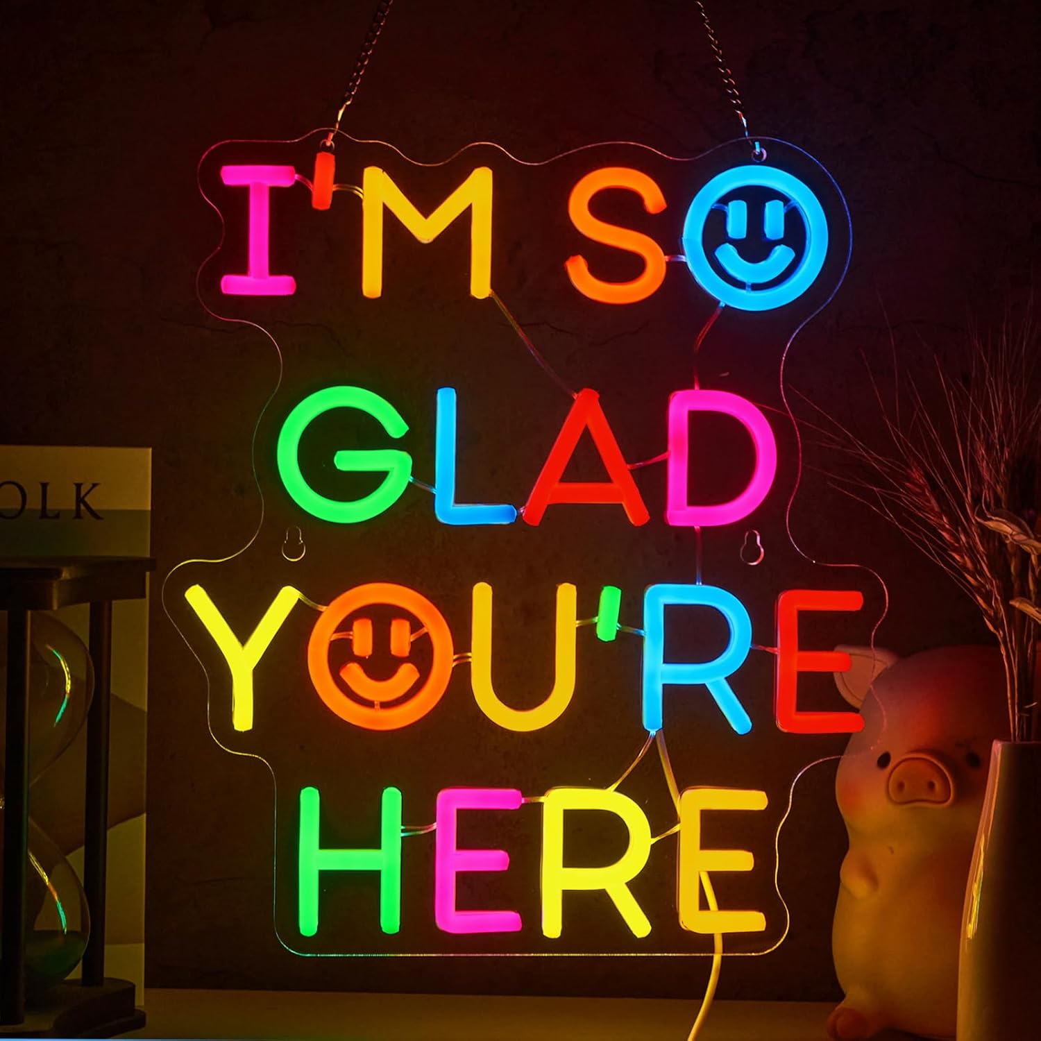  I'm So Glad You‘re Here Neon – обзор и цена Neon Sign Party