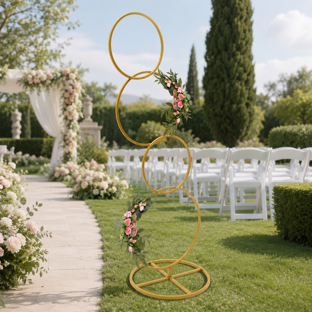 4-Tier Gold Wedding Arch Stand – обзор и цена Photo Booth Frame