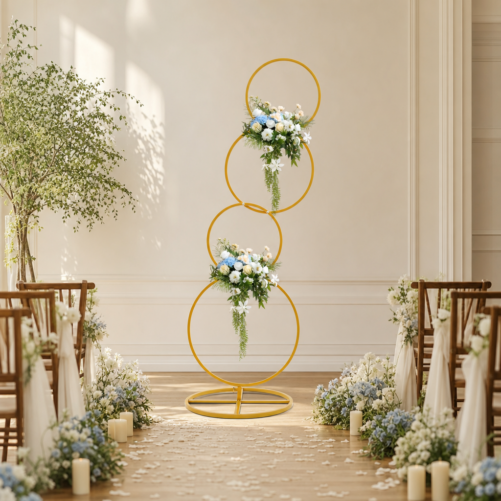 4-Tier Gold Wedding Arch Stand – обзор и цена Photo Booth Frame