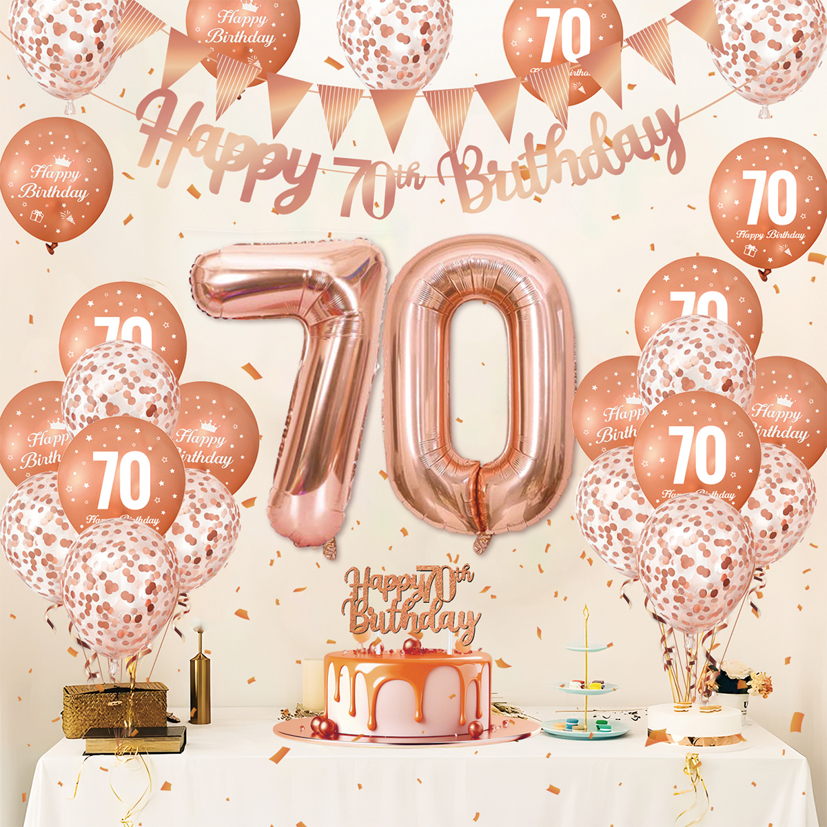 1Set Rose Gold Birthday Decora – обзор и цена Party Banner Gold