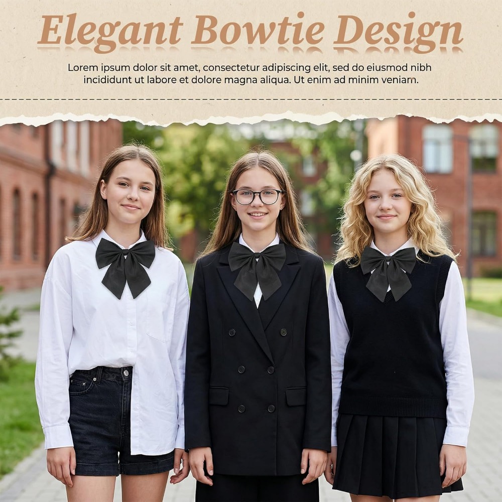 Black Bow Ties for Women, Larg – обзор и цена Event & Party Supply Photos