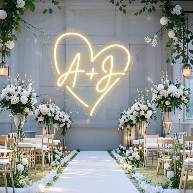 Custom Initials Heart LED Neon – обзор и цена Eve Party
