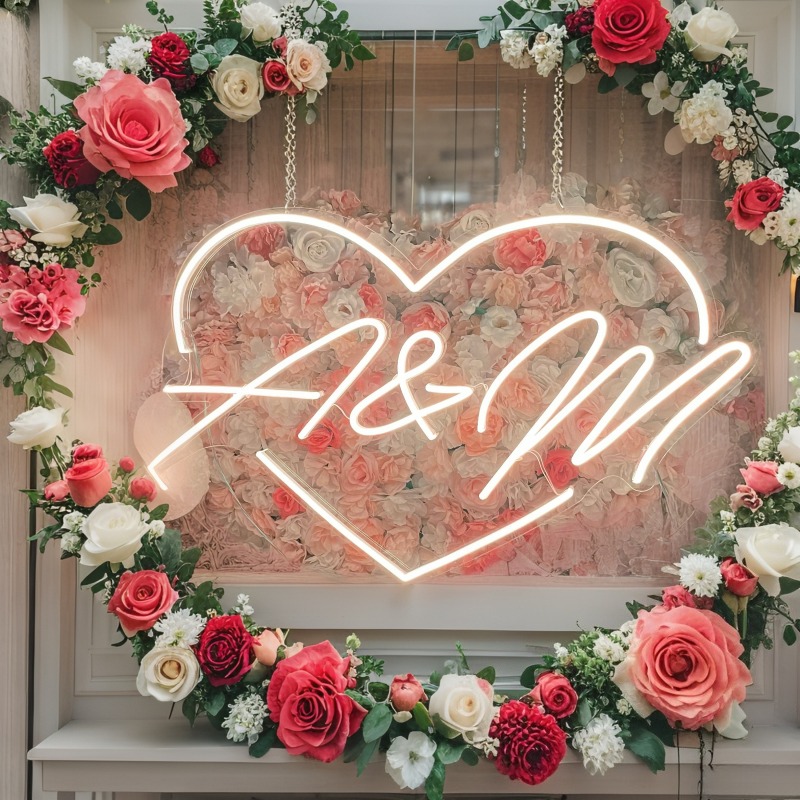 Custom Initials Heart LED Neon – обзор и цена Eve Party