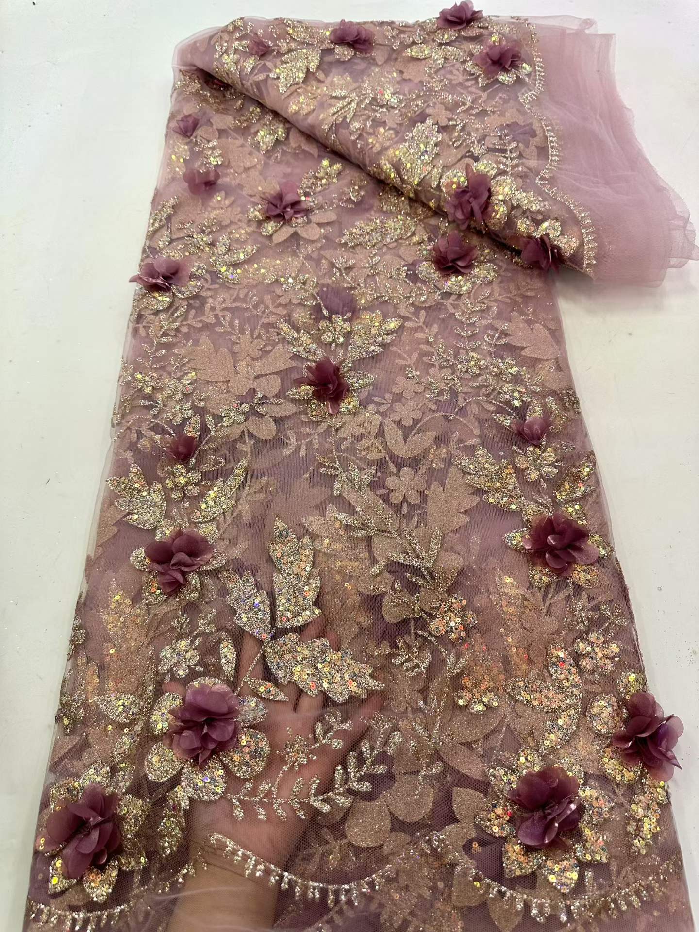 African Lace Fabric Embroidere – обзор и цена Glitter Tablecloth