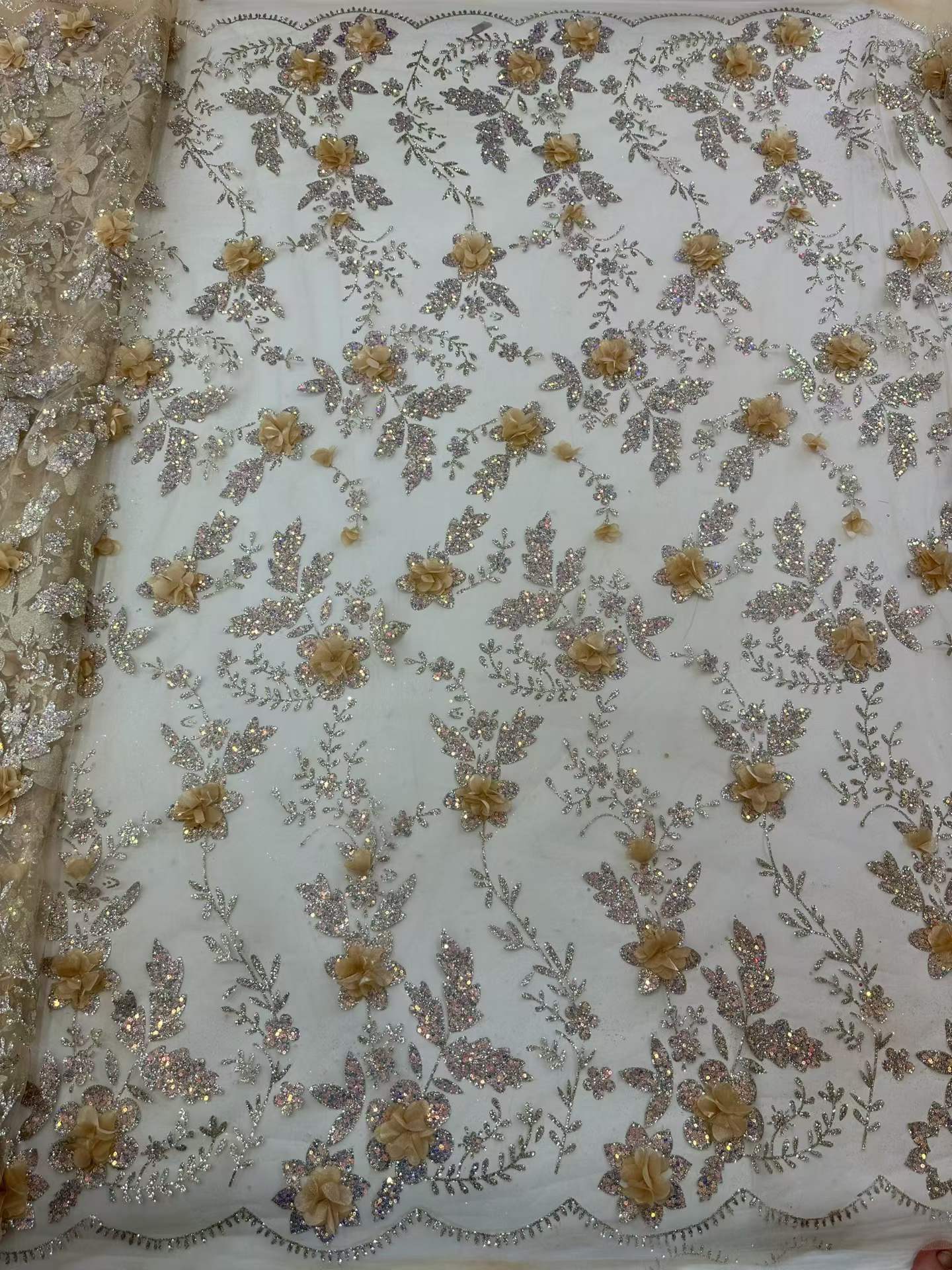 African Lace Fabric Embroidere – обзор и цена Glitter Tablecloth