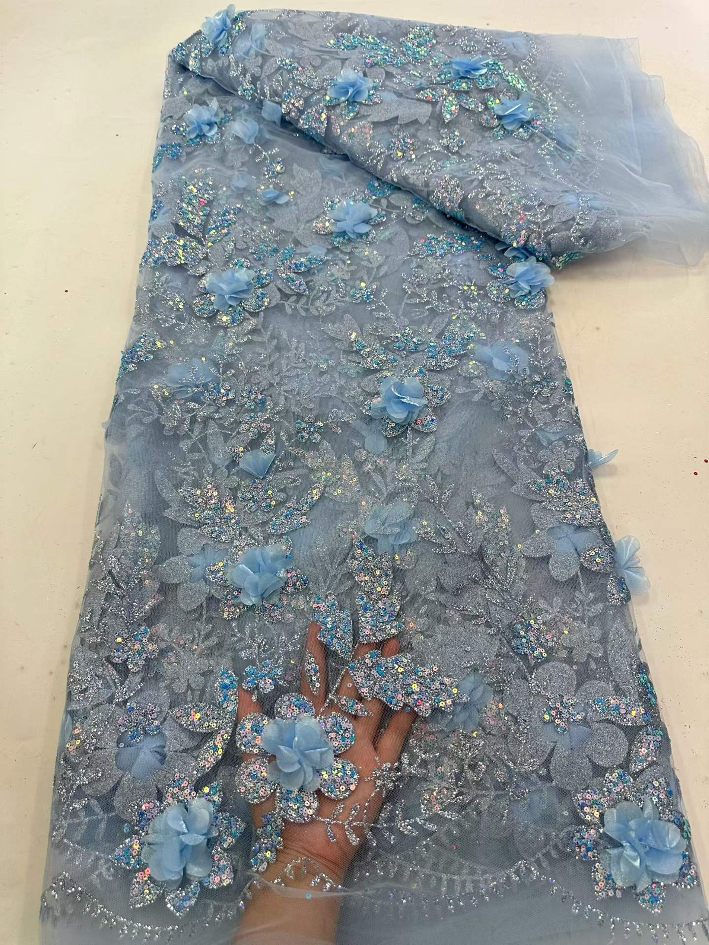 African Lace Fabric Embroidere – обзор и цена Glitter Tablecloth