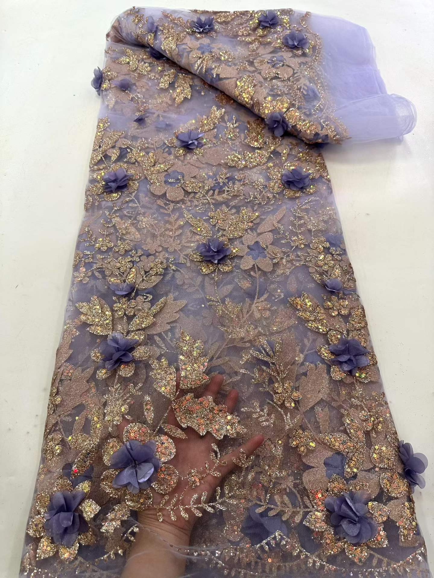 African Lace Fabric Embroidere – обзор и цена Glitter Tablecloth