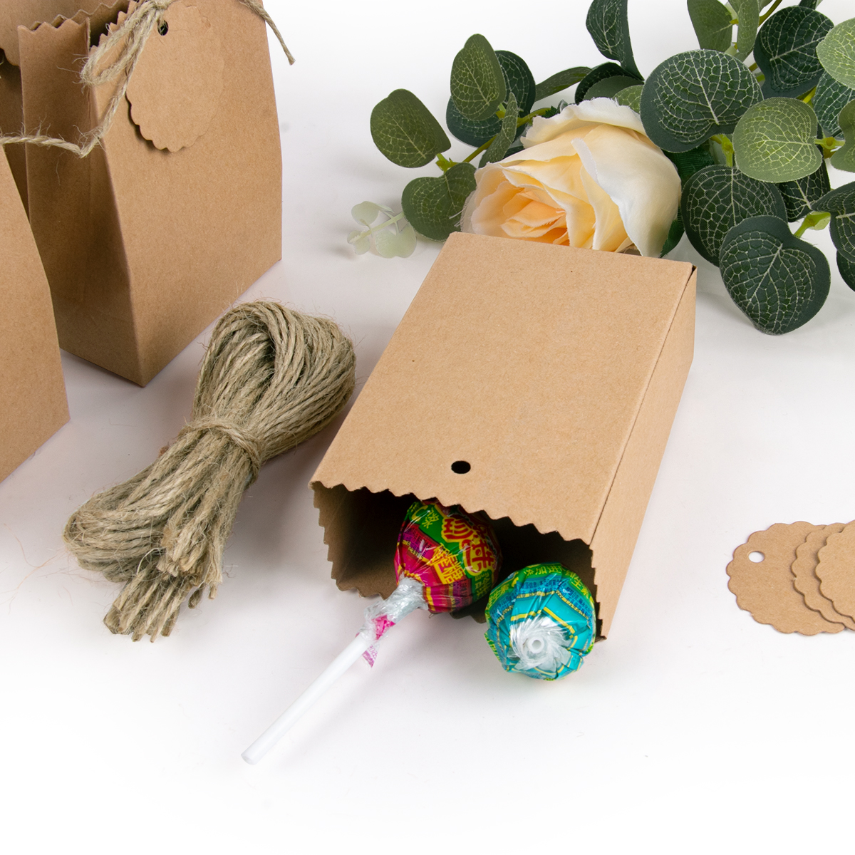10/20pcs Retro Kraft Paper Bag – обзор и цена Event Party Box