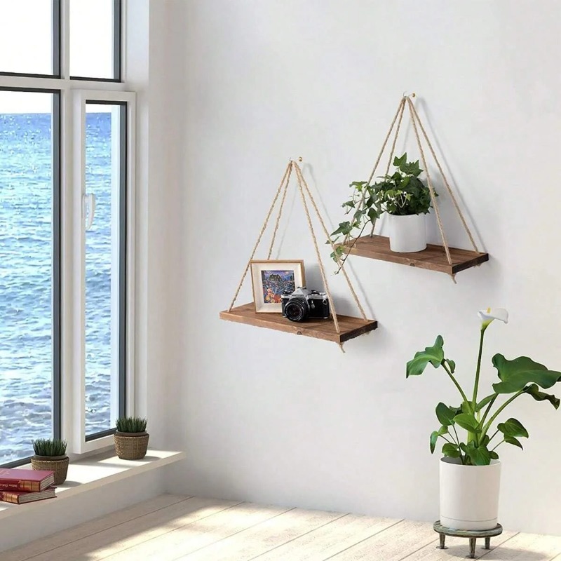 1PC Wooden Swing Hanging Hemp  – обзор и цена Flower Wall Panel