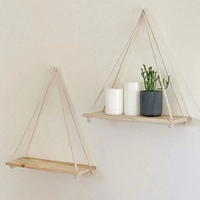 1PC Wooden Swing Hanging Hemp  – обзор и цена Flower Wall Panel