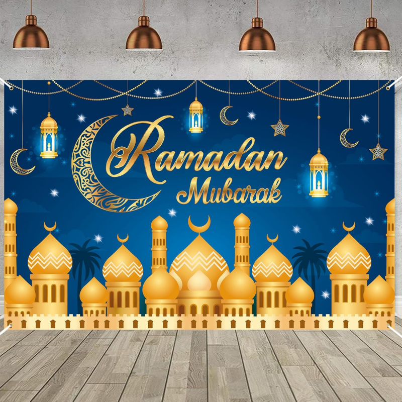 VIKAMA Ramadan Mubarak Blue Go – обзор и цена Party Banner Gold
