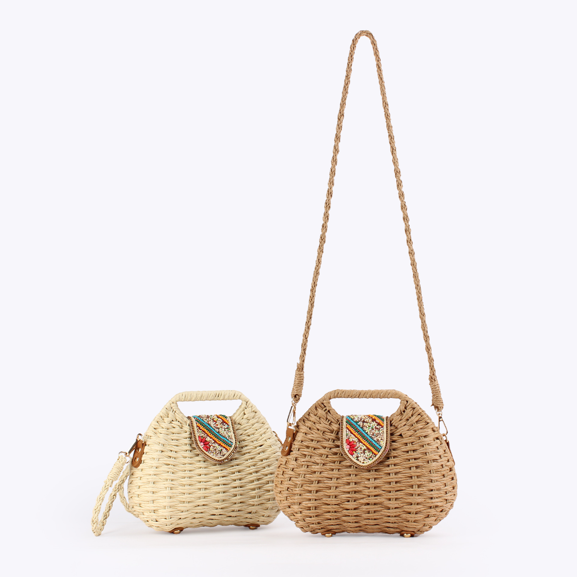 Color Beads Women Handbags Han – обзор и цена Paper Straw Color