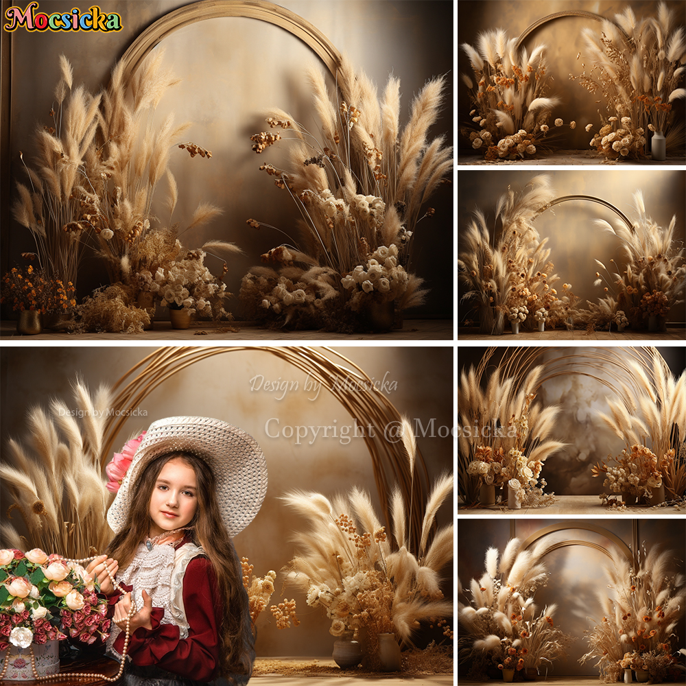 Mocsicka Boho Retro Brown Phot – обзор и цена Dessert Table Backdrop