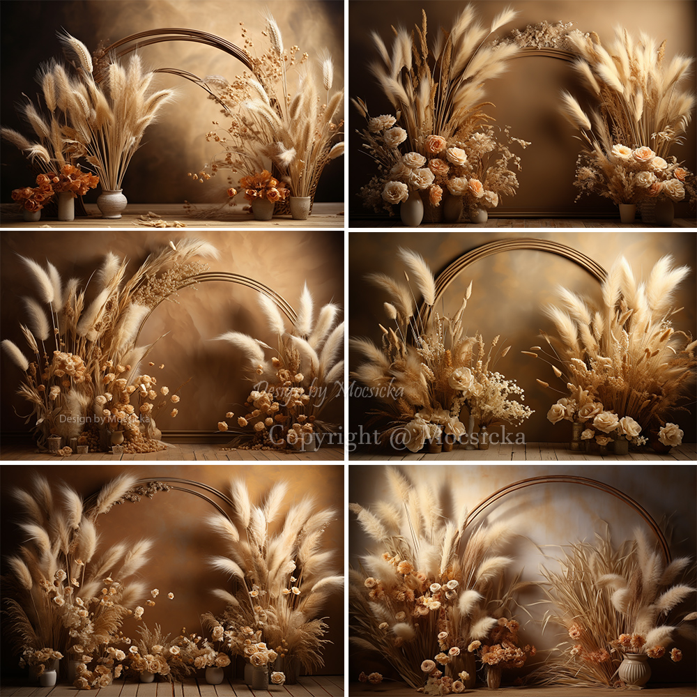 Mocsicka Boho Retro Brown Phot – обзор и цена Dessert Table Backdrop