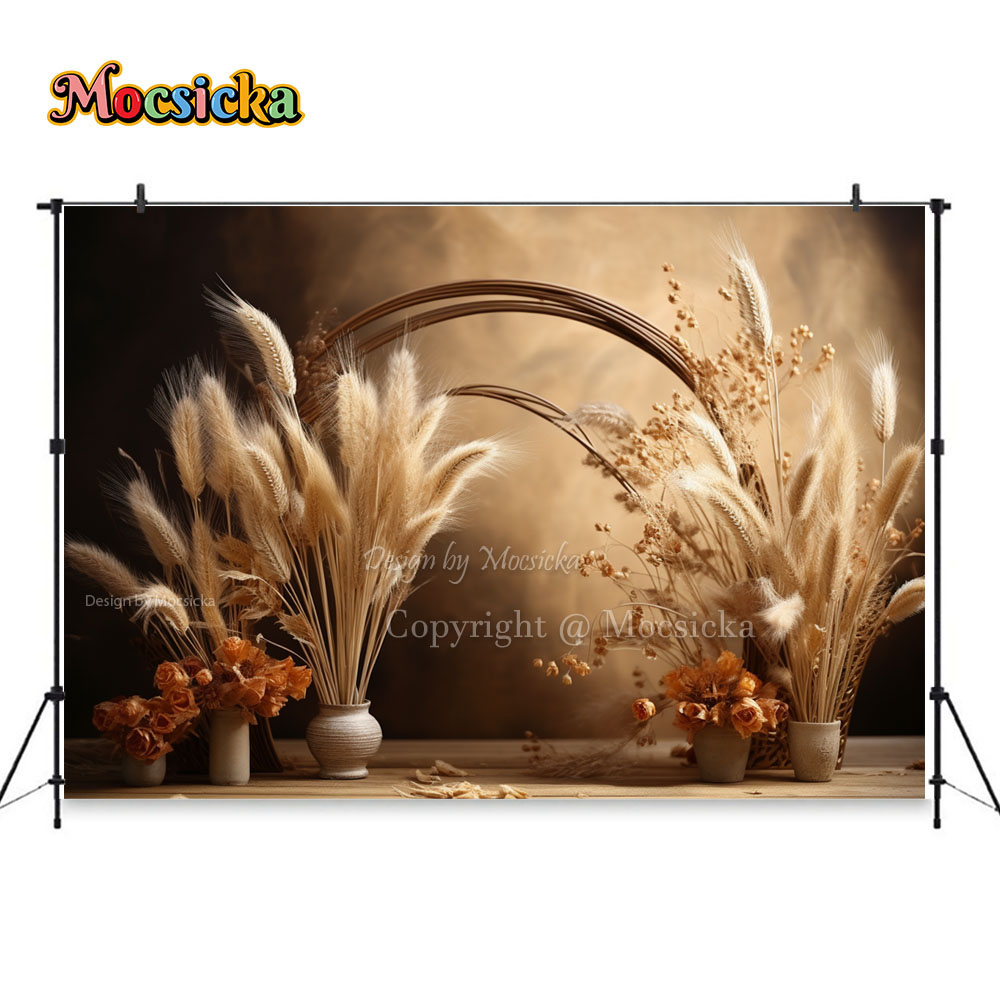 Mocsicka Boho Retro Brown Phot – обзор и цена Dessert Table Backdrop