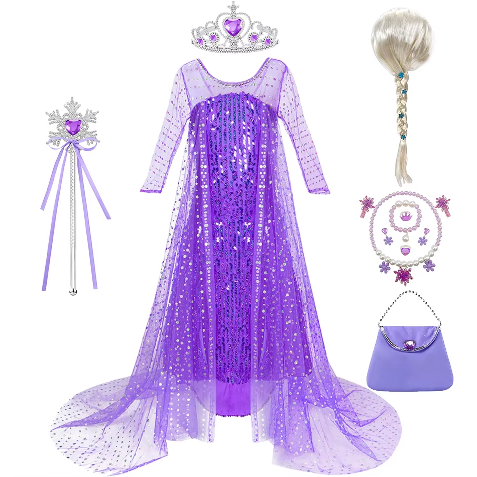 Elsa Purple Halloween Dress Gi – обзор и цена Glitter Tablecloth