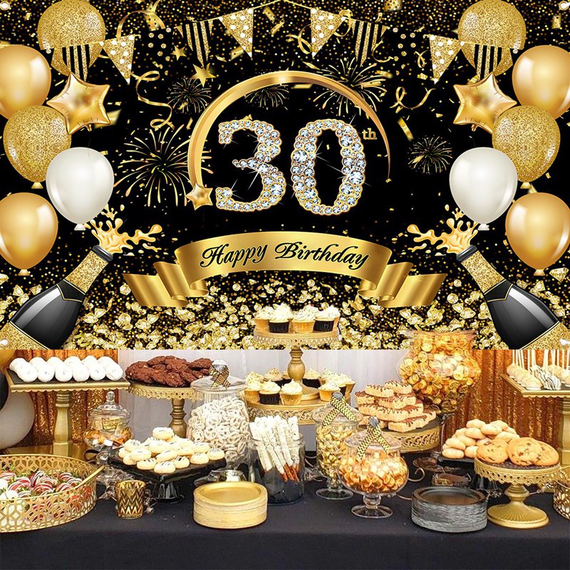 Happy 30th 40th 50th Birthday  – обзор и цена Party Banner Gold