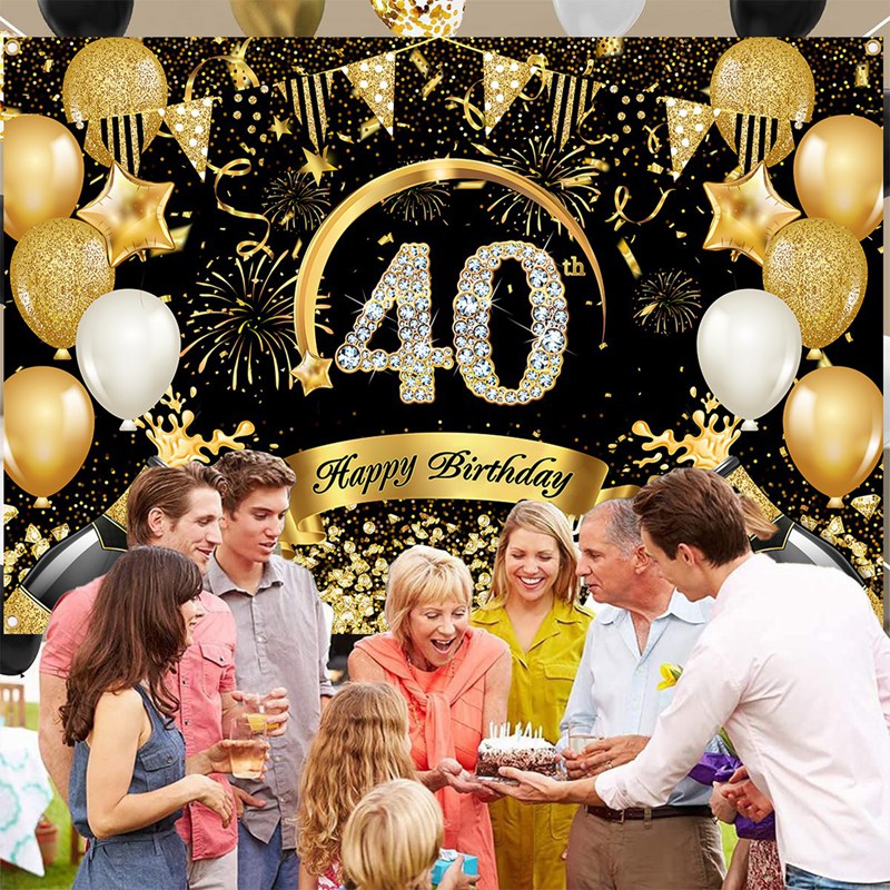 Happy 30th 40th 50th Birthday  – обзор и цена Party Banner Gold
