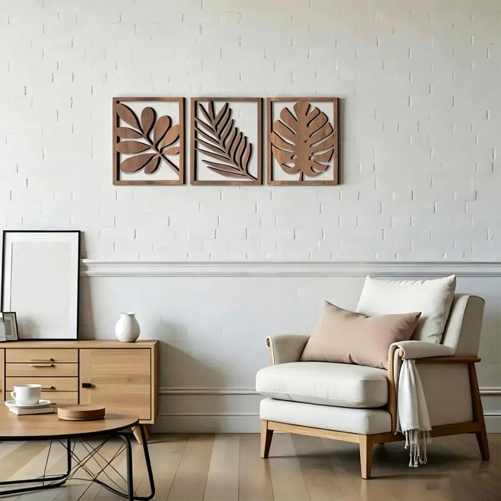 3 Pcs Nordic Style Wood Decor  – обзор и цена Flower Wall Panel