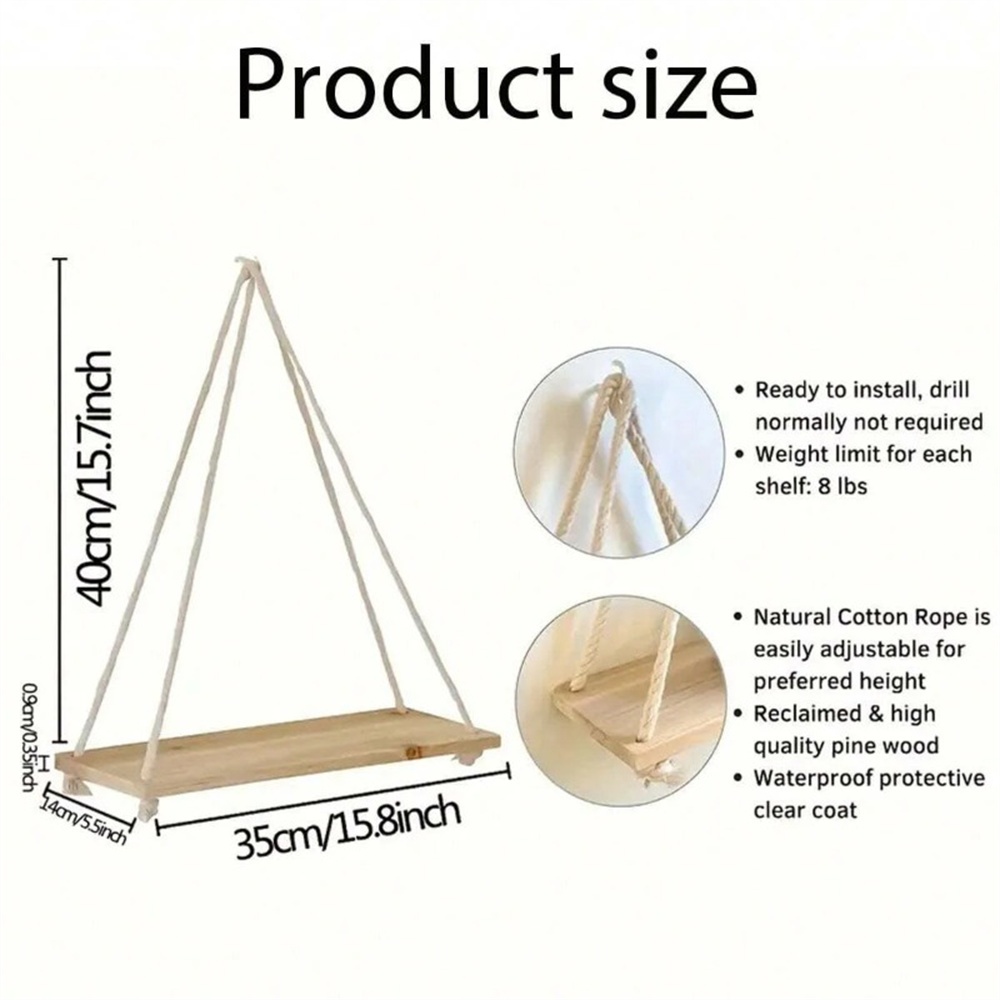 1pc Wood Hanging Shelve Swing  – обзор и цена Flower Wall Panel