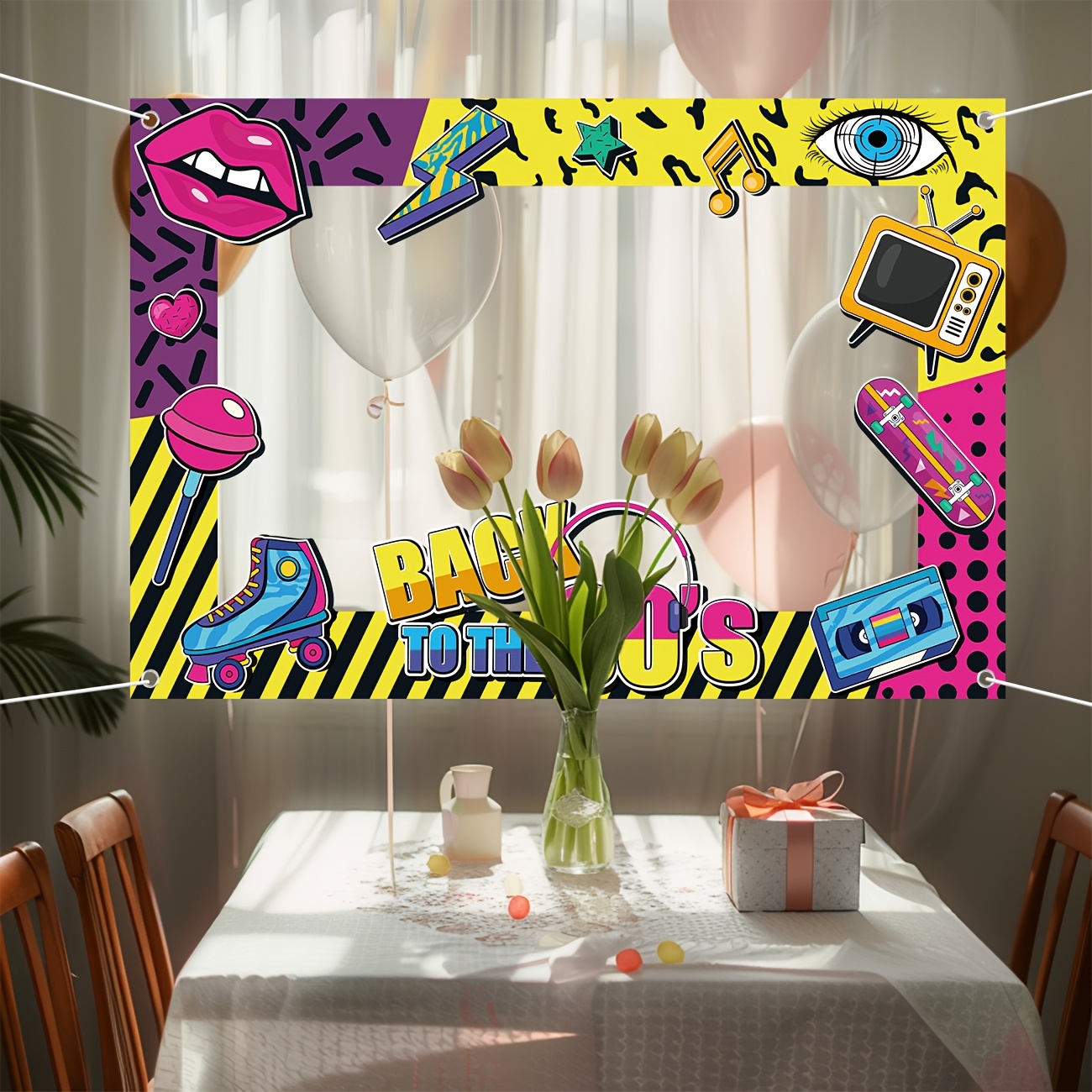 Back to The 80s Party Photo Bo – обзор и цена Photo Booth Frame