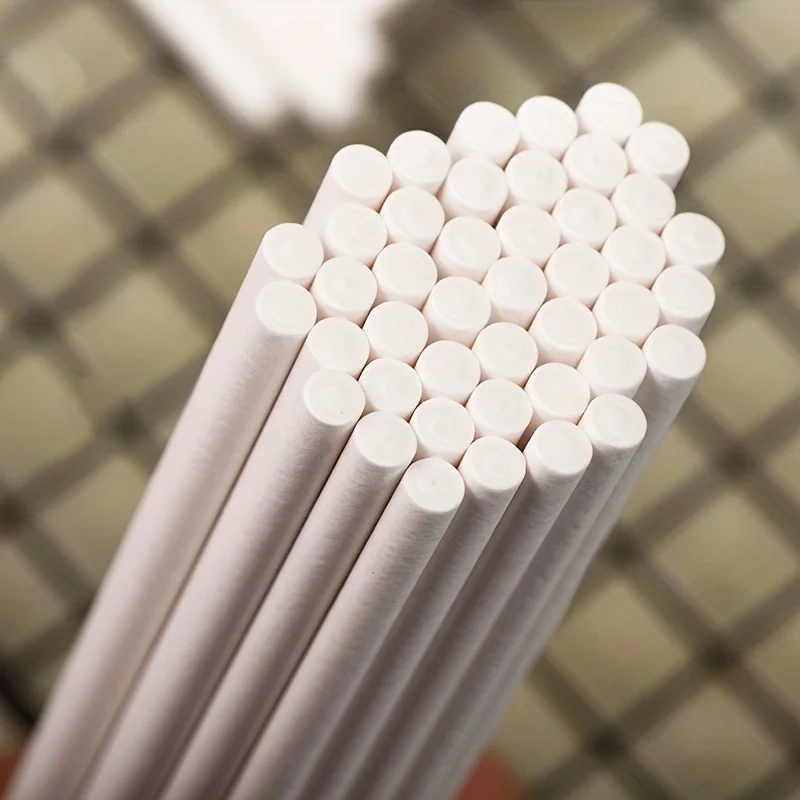 100pcs, Disposable White Kraft – обзор и цена Paper Straw Color