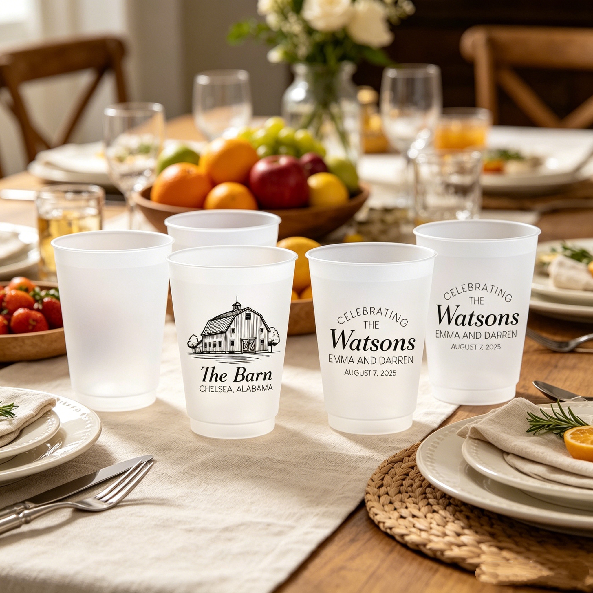 10/50 Personalized Barn Weddin – обзор и цена Plastic Cup 50Pcs
