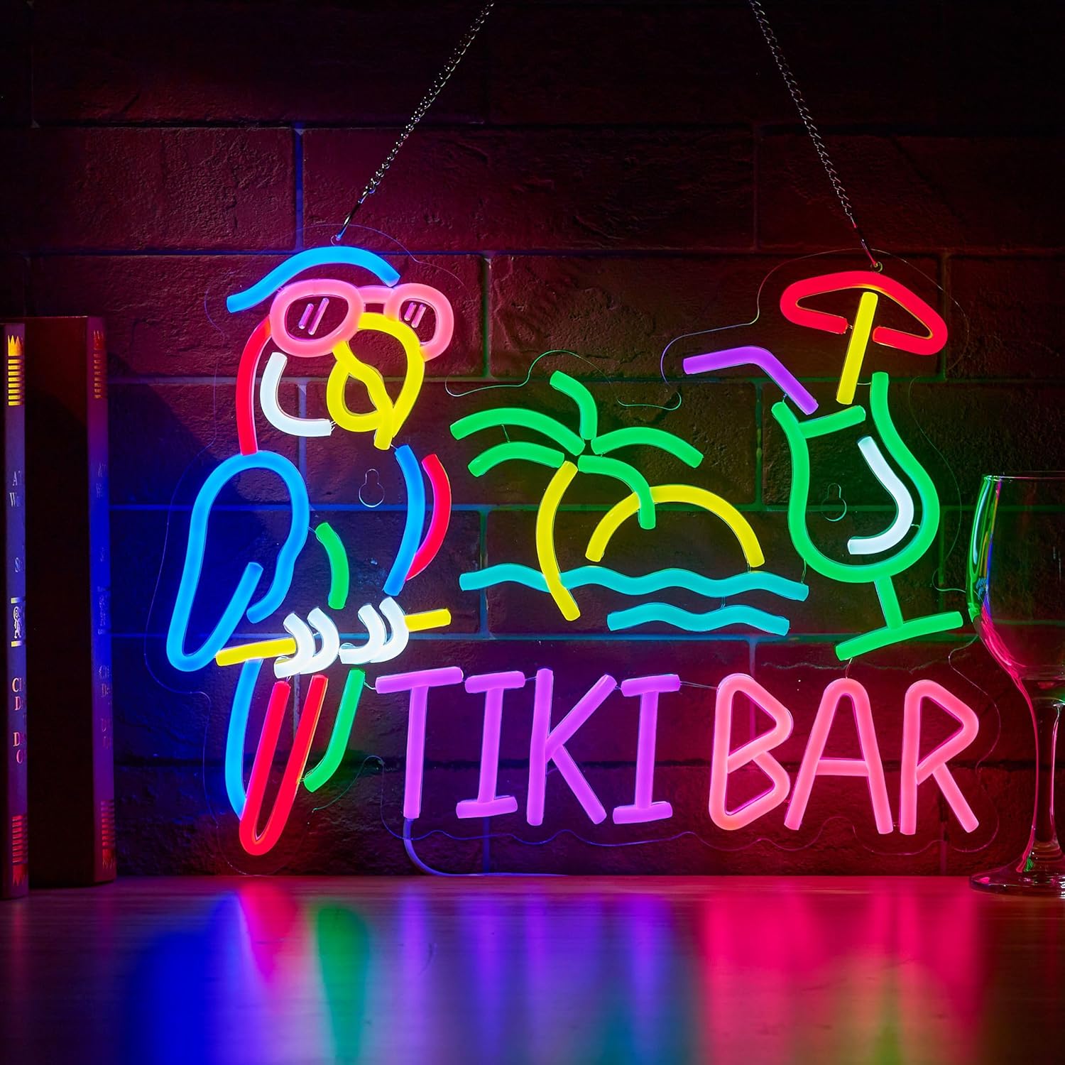 Tiki Bar Parrot Palm Tree Neon – обзор и цена Neon Sign Party
