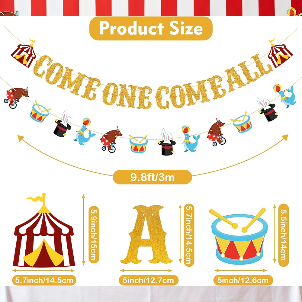 Gold Come One Come All Circus  – обзор и цена Party Banner Gold