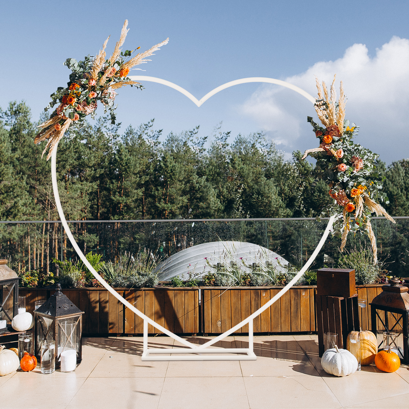 Heart Shaped White Metal Ballo – обзор и цена Balloon Arch Kit